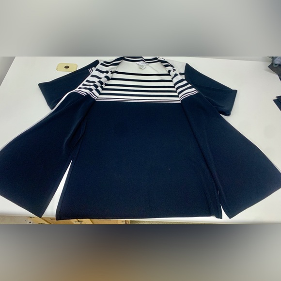 Women’s Large 100% Acrylic EXCLUSIVELY MISOOK Open Front Cardigan Sweater Jacket - Picture 8 of 16